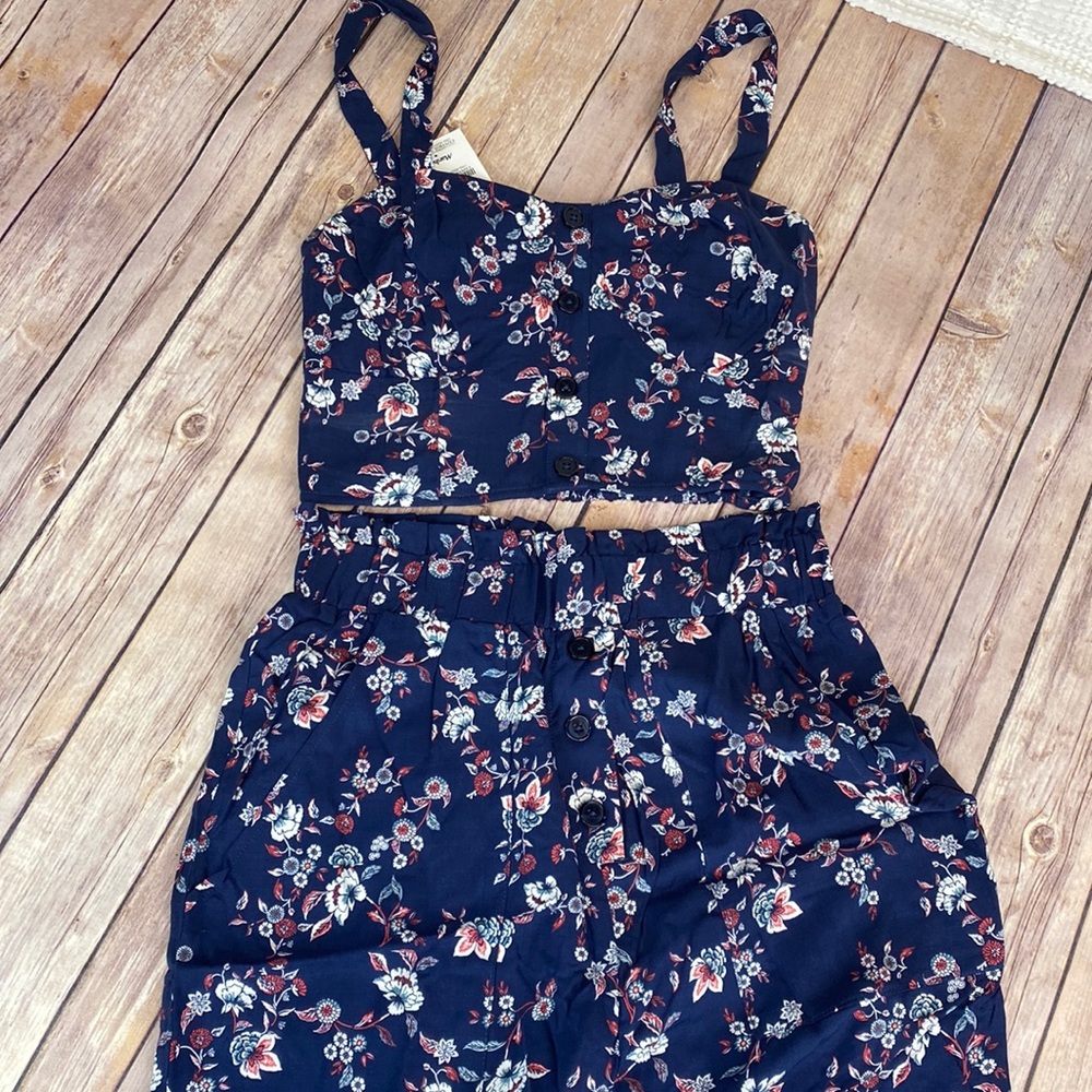 Two Piece Outfit Pants and Crop Top